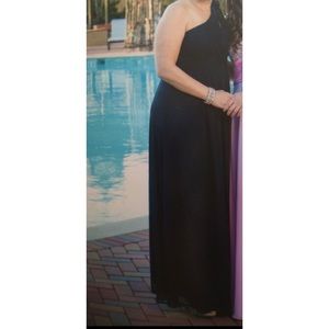 Dark navy one shoulder formal dress - size 12
